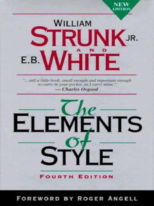 Title details for The Elements of Style by William Strunk, Jr. - Available